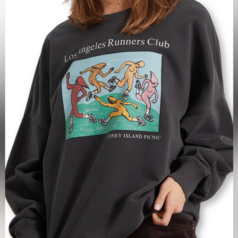BNWOT Coney Island Picnic LA Runners Club Crewneck Sweatshirt